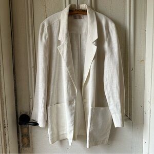 -VINTAGE LINEN BLAZER-